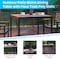 Flash Furniture Faux Teak Patio Set - 35" SQ Table & 2 Chairs XU-DG-810060362-GG - alternate 6